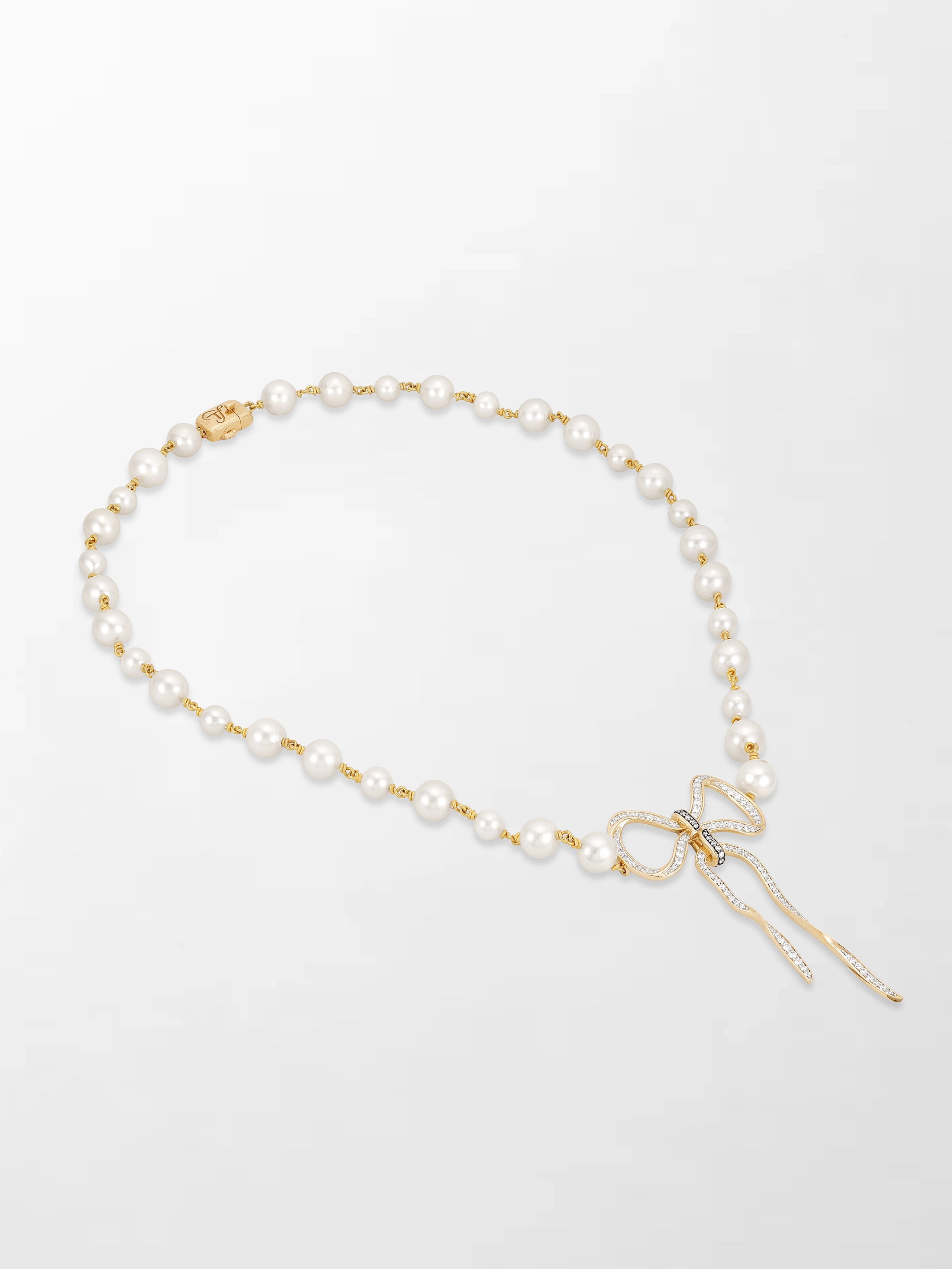 Akoya Pearl Flick-Tie Necklace