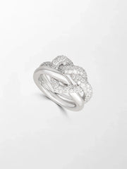 Snow Heartknot Ring