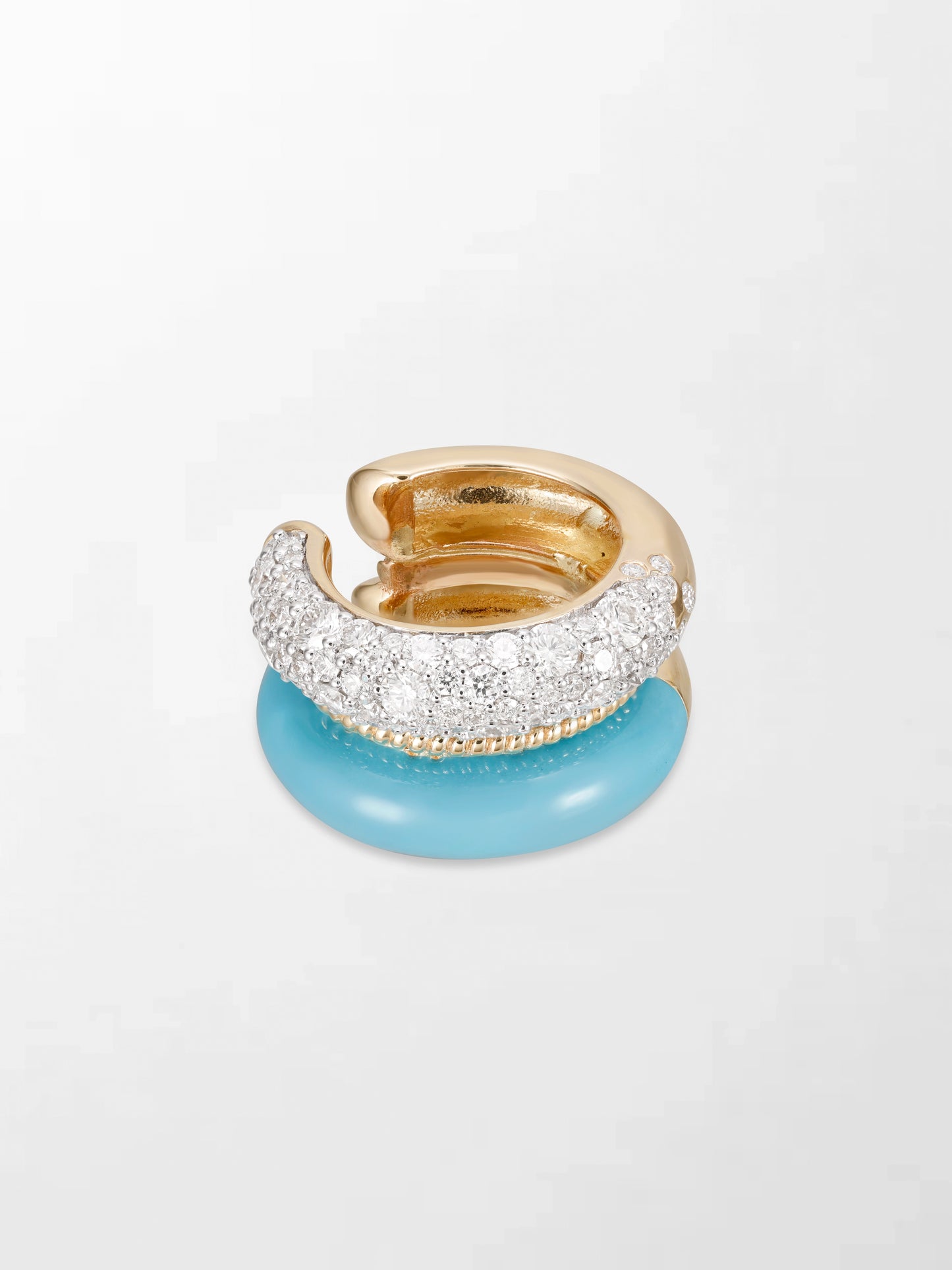 Blue Enamel Pavé Ear Cuff