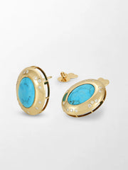 Royal Turquoise Gold Studs