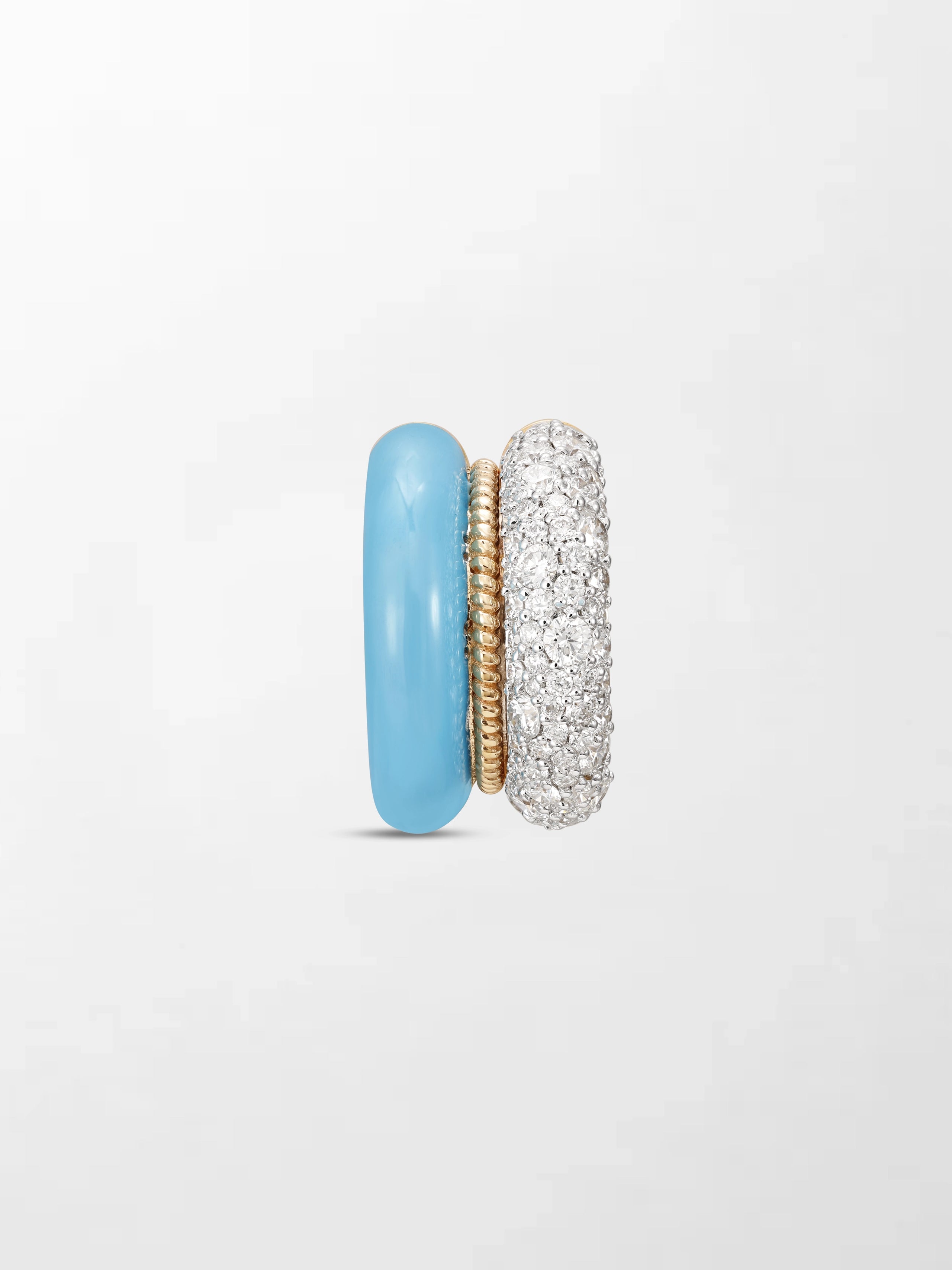 Blue Enamel Pavé Ear Cuff