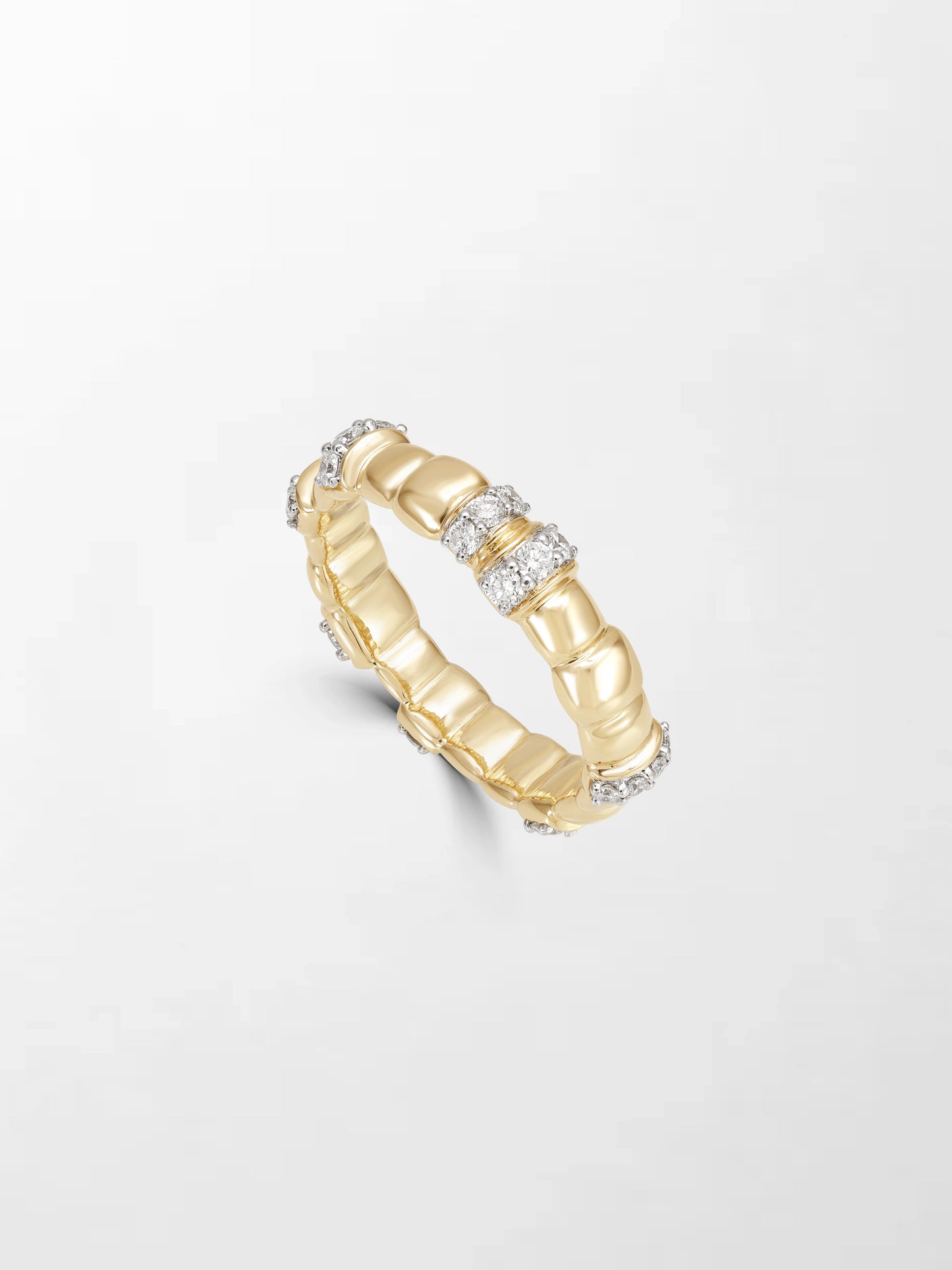 Sleek Gold Grooved Band