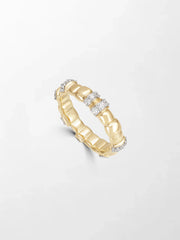 Sleek Gold Grooved Band