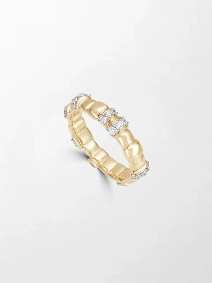 Sleek Gold Grooved Band
