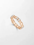 Sleek Rose Grooved Band