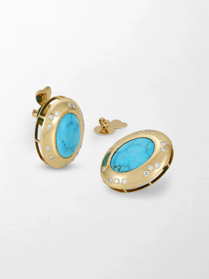 Royal Turquoise Gold Studs