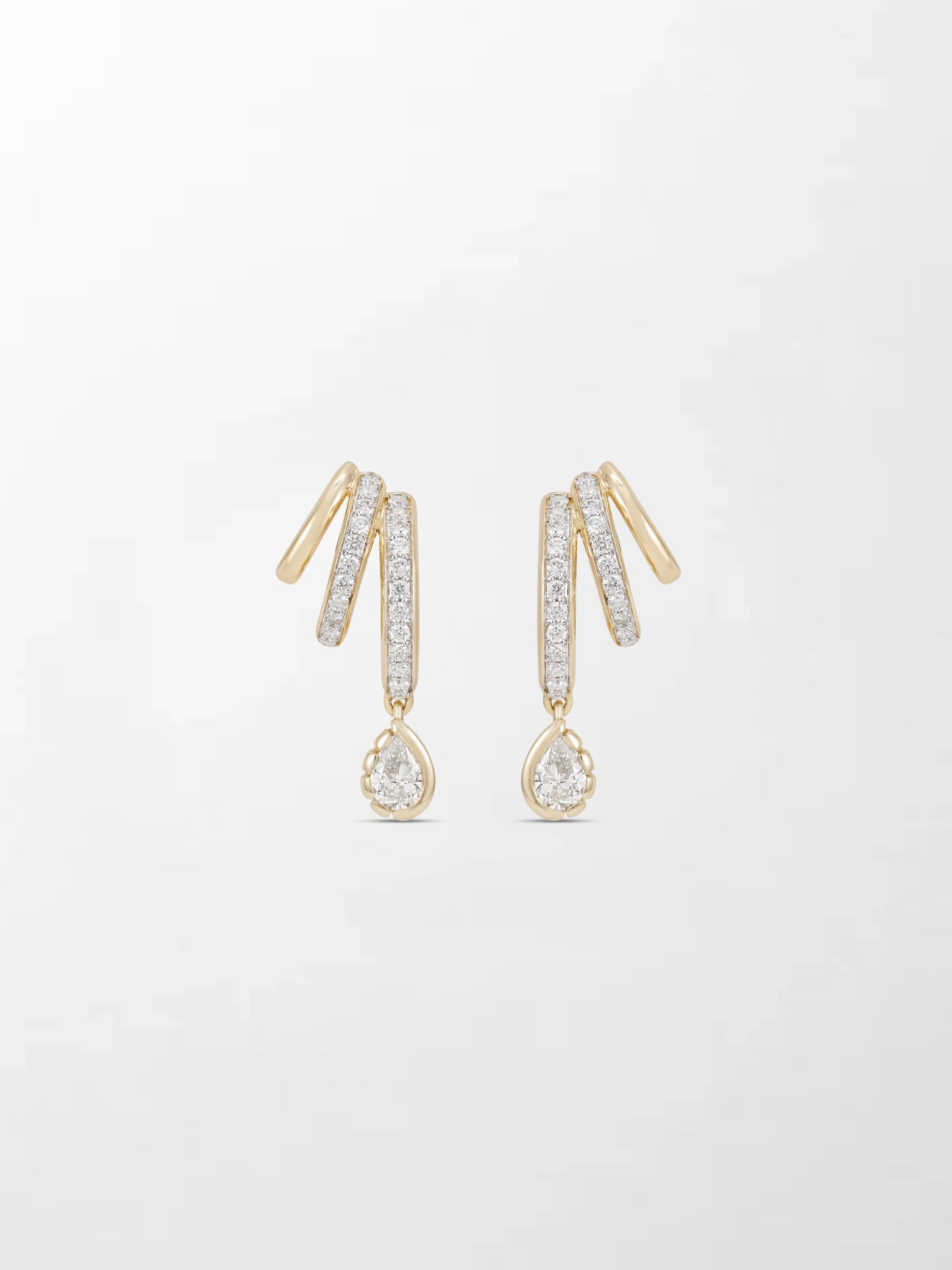 Drop Claw Diamond Earrings