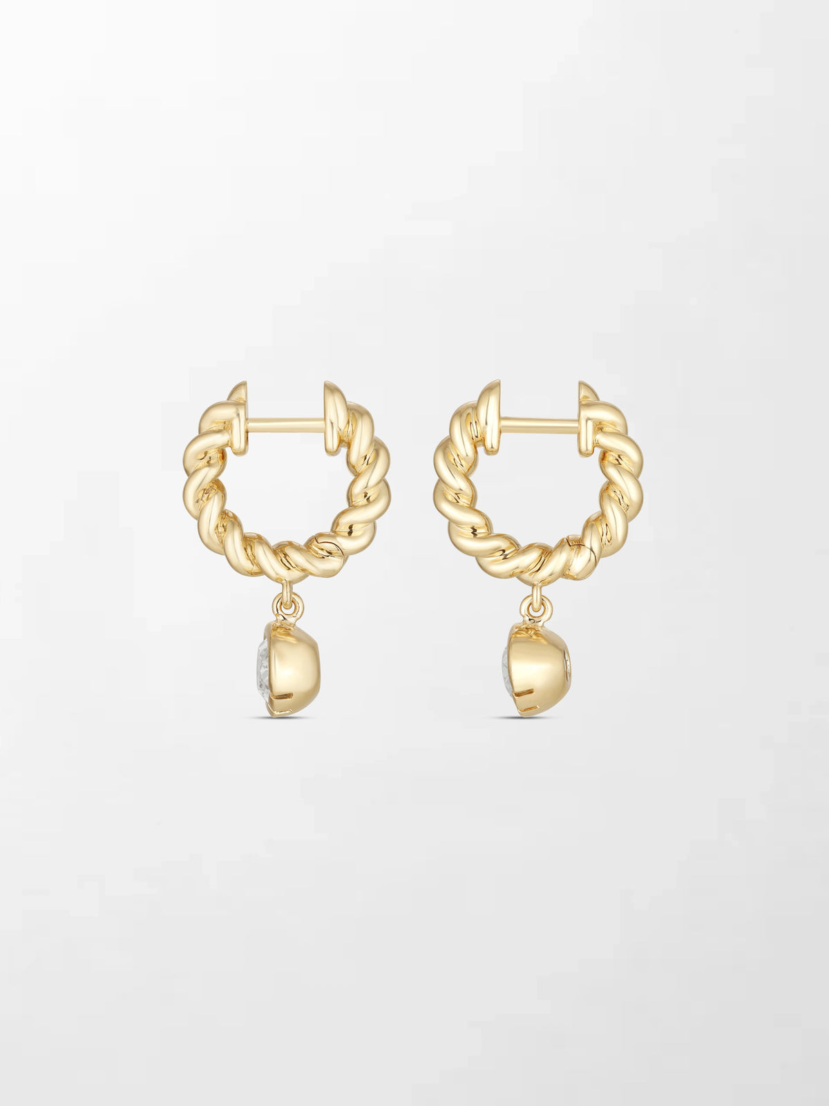 Bezel Drop Earrings