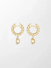 Bezel Drop Earrings