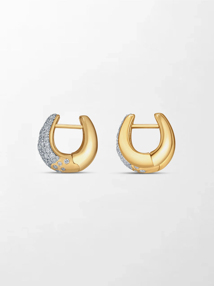Dome Pavé Huggies