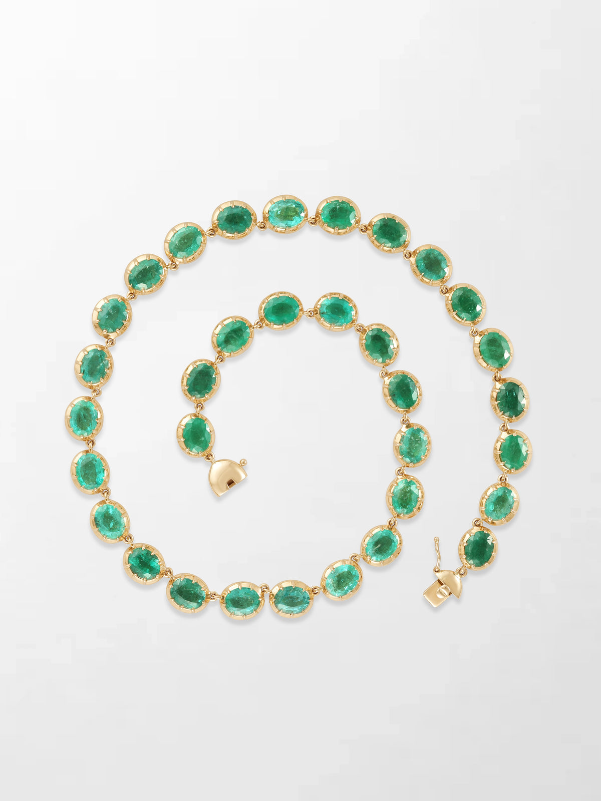 Ovel Emerald Necklace