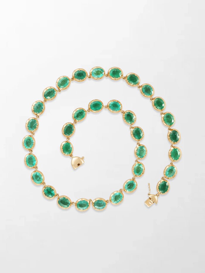 Ovel Emerald Necklace