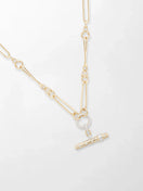 Polka Dot Link T-Bar Chain