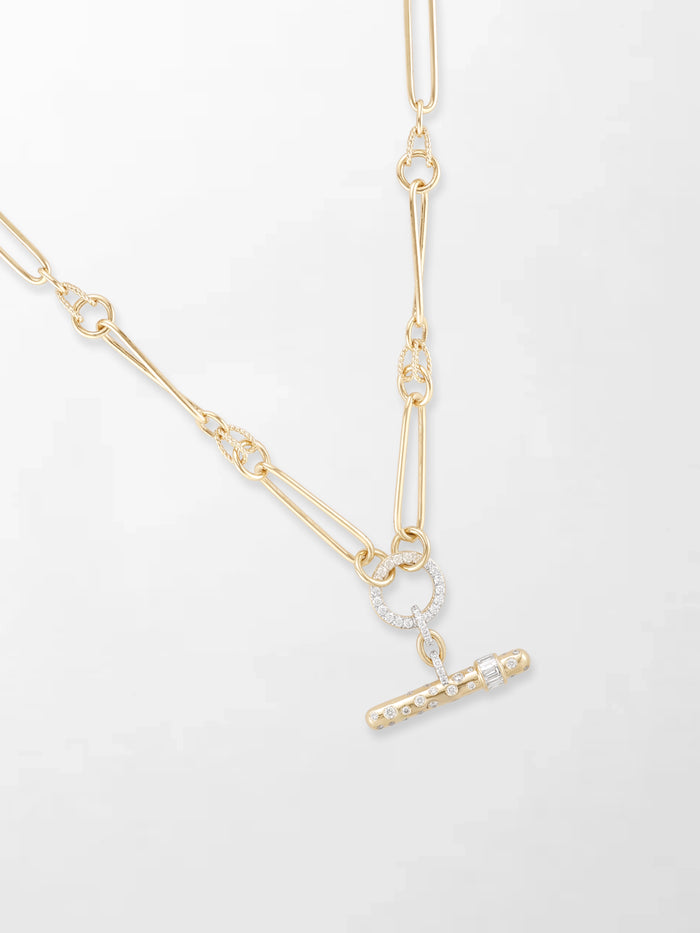 Polka Dot Link T-Bar Chain