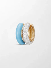 Blue Enamel Pavé Ear Cuff