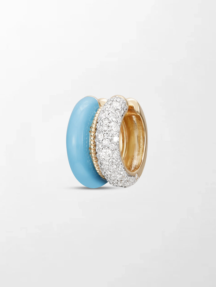 Blue Enamel Pavé Ear Cuff