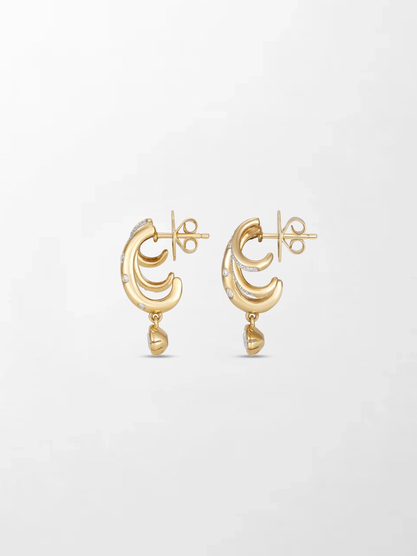 Polkadot Claw Diamond Earrings