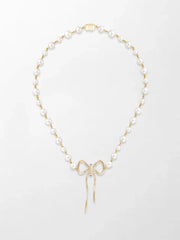 Akoya Pearl Flick-Tie Necklace