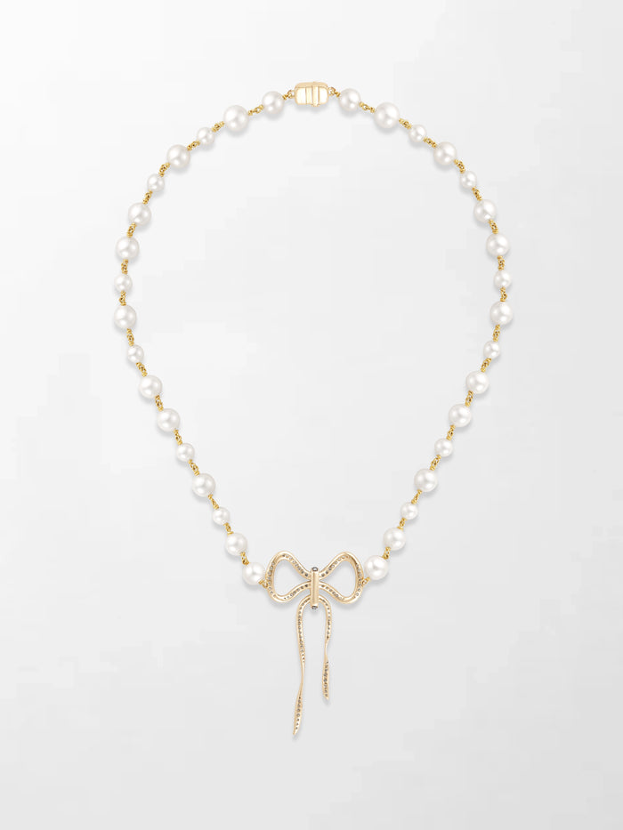 Akoya Pearl Flick-Tie Necklace