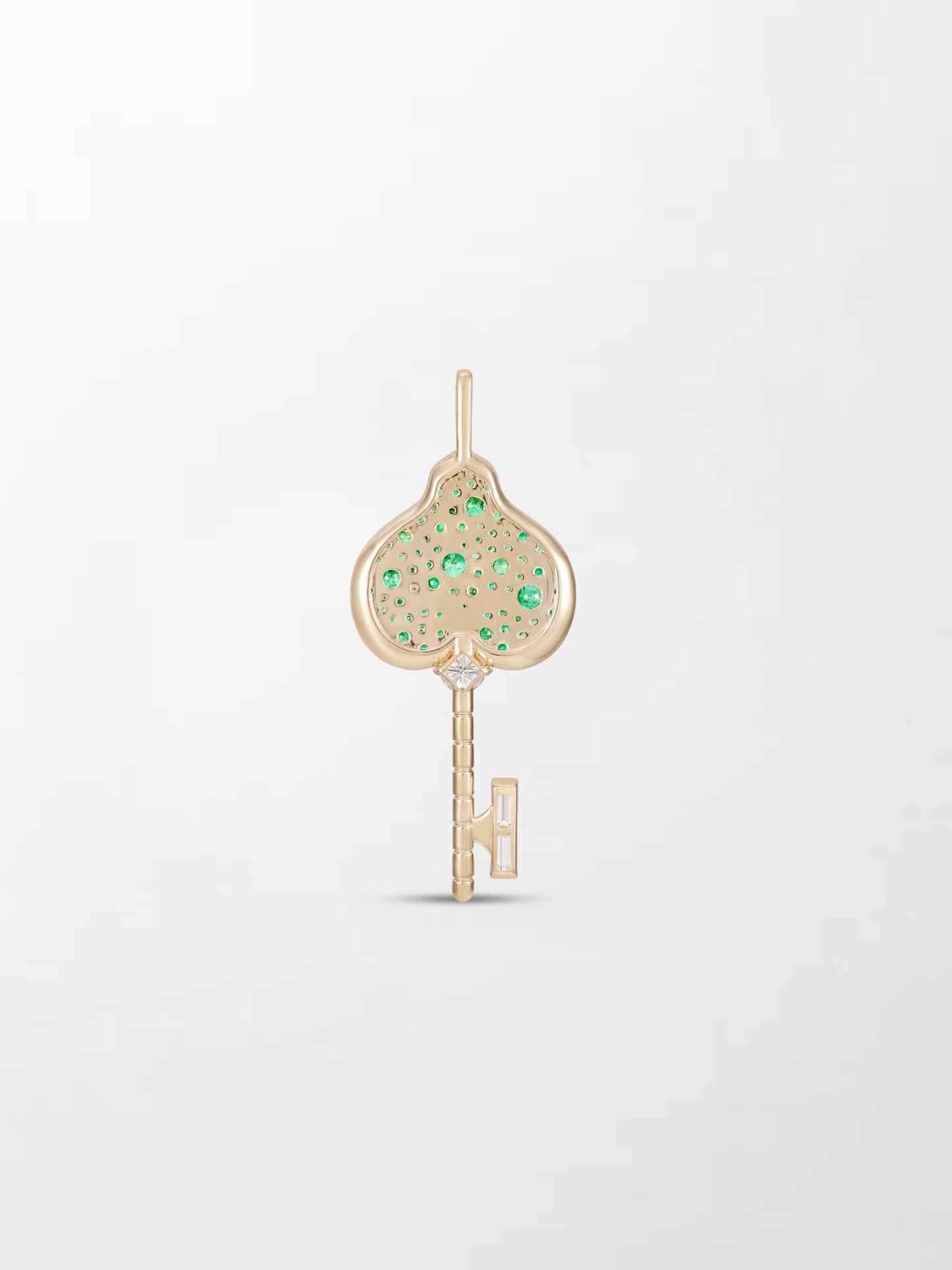 Emerald Heart Key Pendant