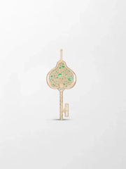 Emerald Heart Key Pendant