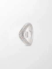 Emerald Cut Wave Ring