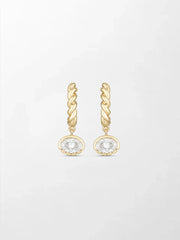 Bezel Drop Earrings