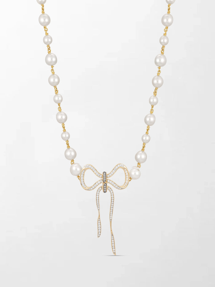 Akoya Pearl Flick-Tie Necklace