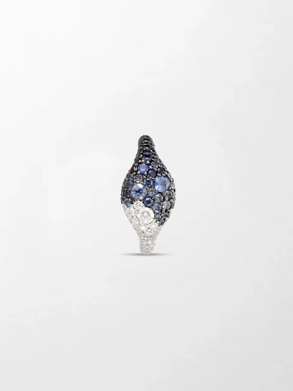 Sapphire Dome Pave Ring