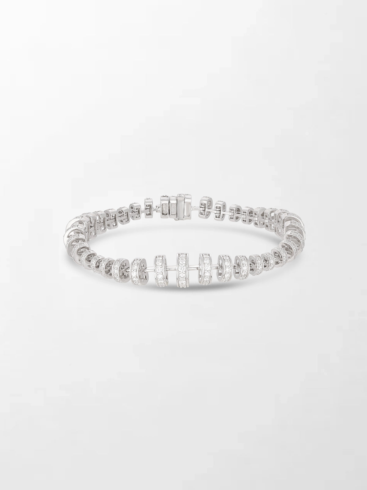 Snow Tapered Roundelle Bracelet