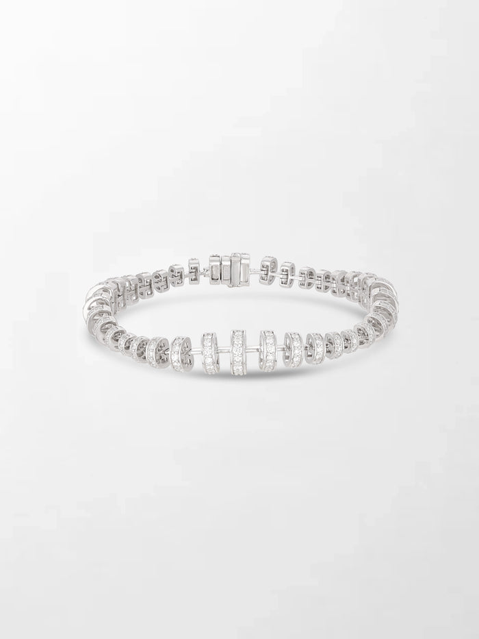 Snow Tapered Roundelle Bracelet