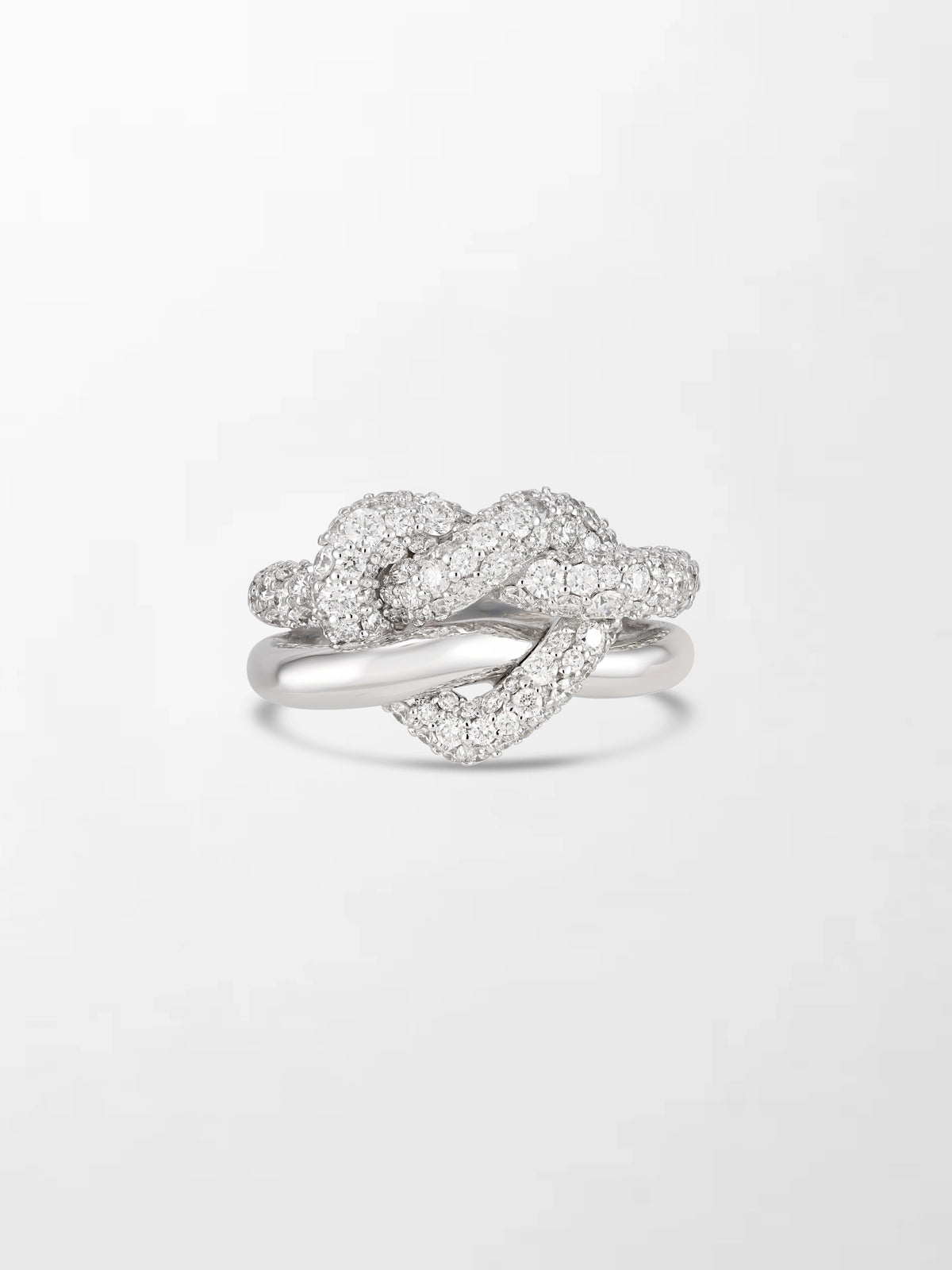 Snow Heartknot Ring
