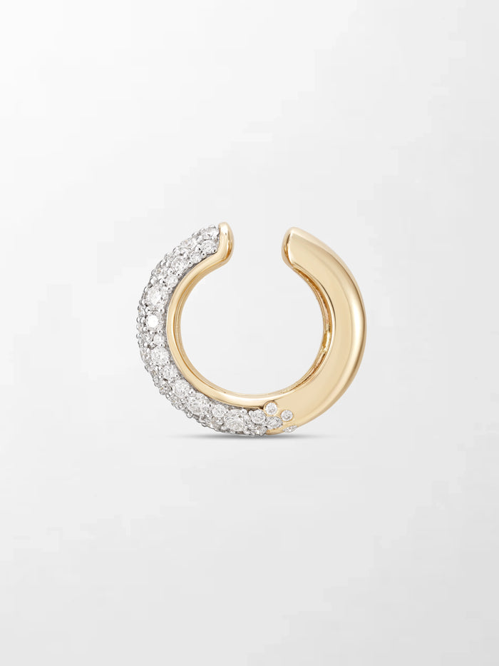Blue Enamel Pavé Ear Cuff