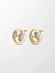 Yin - Yang Flick Diamond Studs