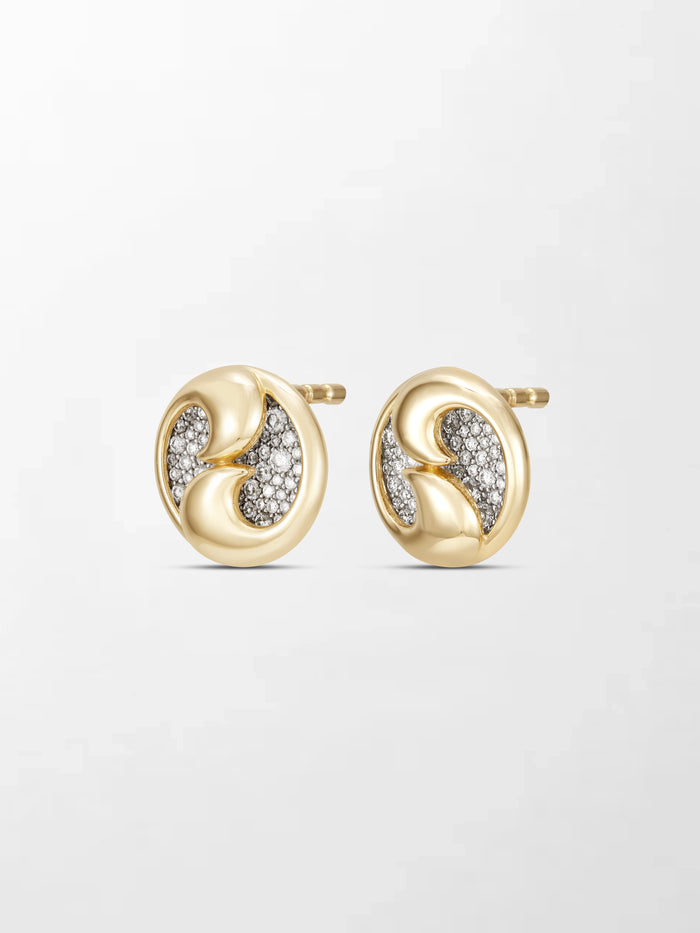 Yin - Yang Flick Diamond Studs