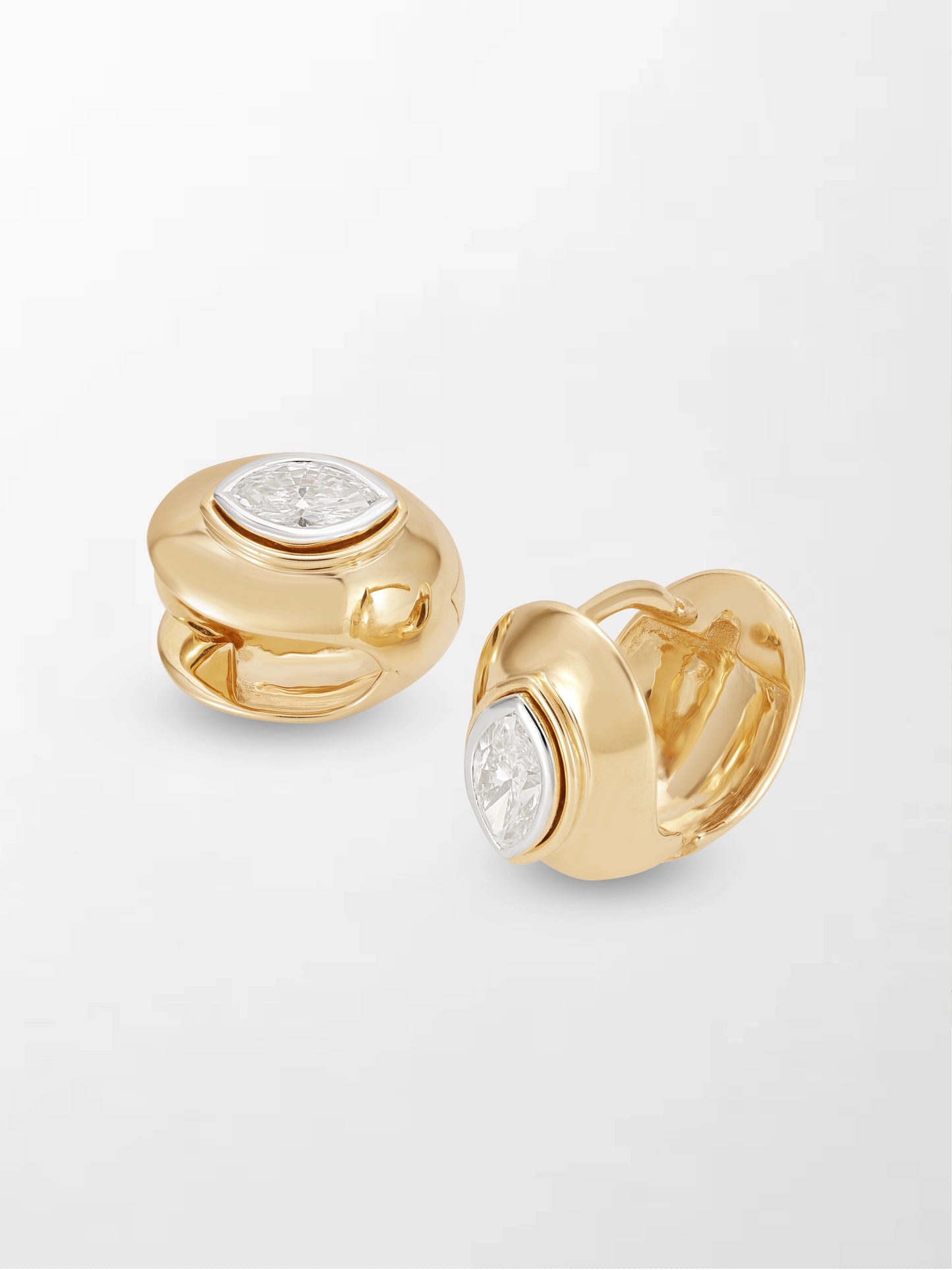 Marquise Curve Huggies