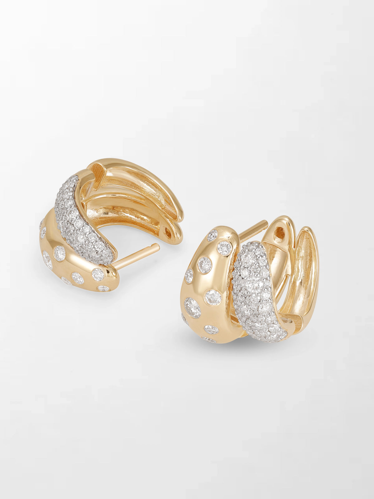 Polkadot Dome Pavé Huggies