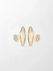Pavé Oval Diamond Hoops