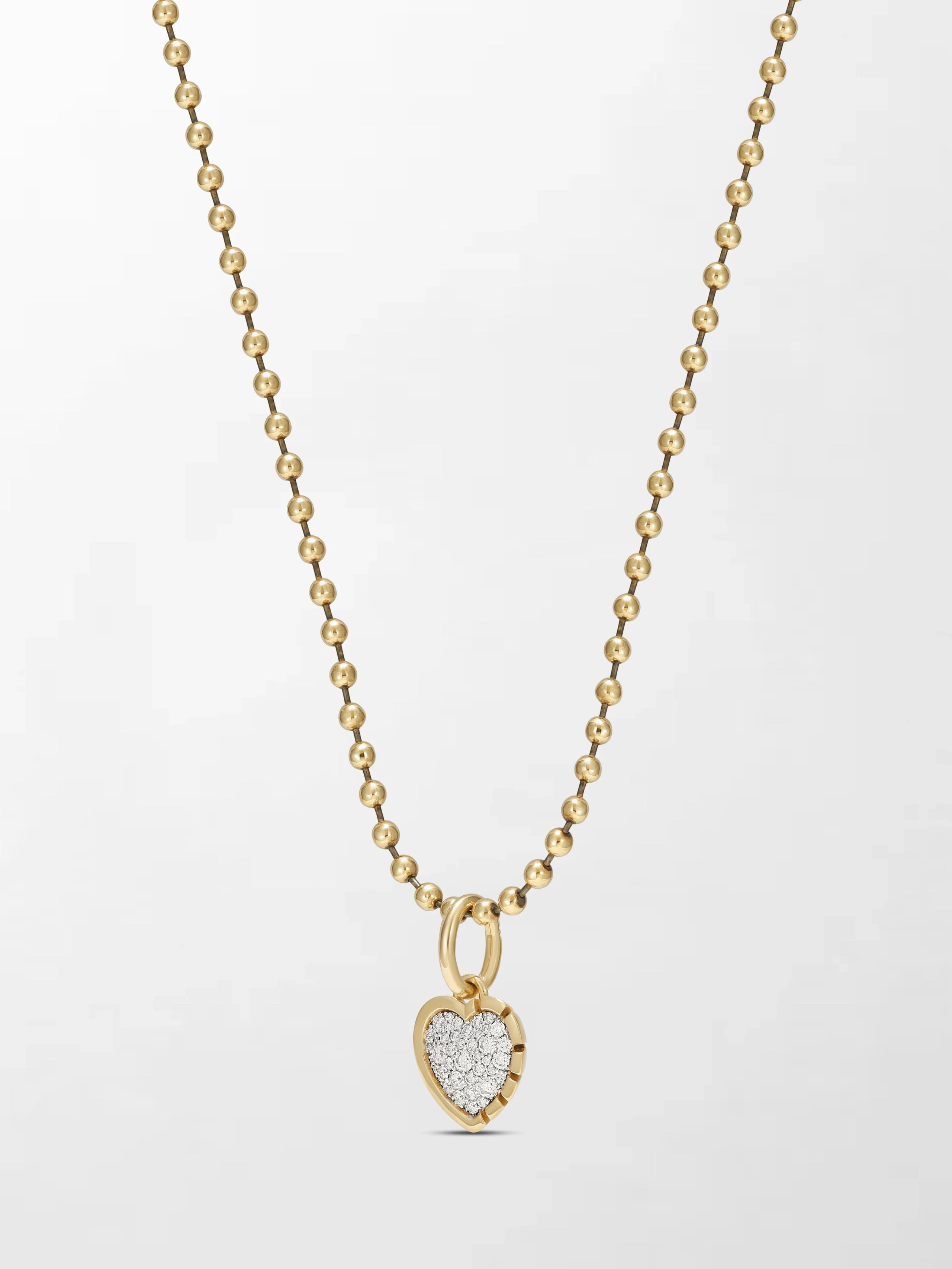 Split Bezel Heartlight Pendant with Ball Chain