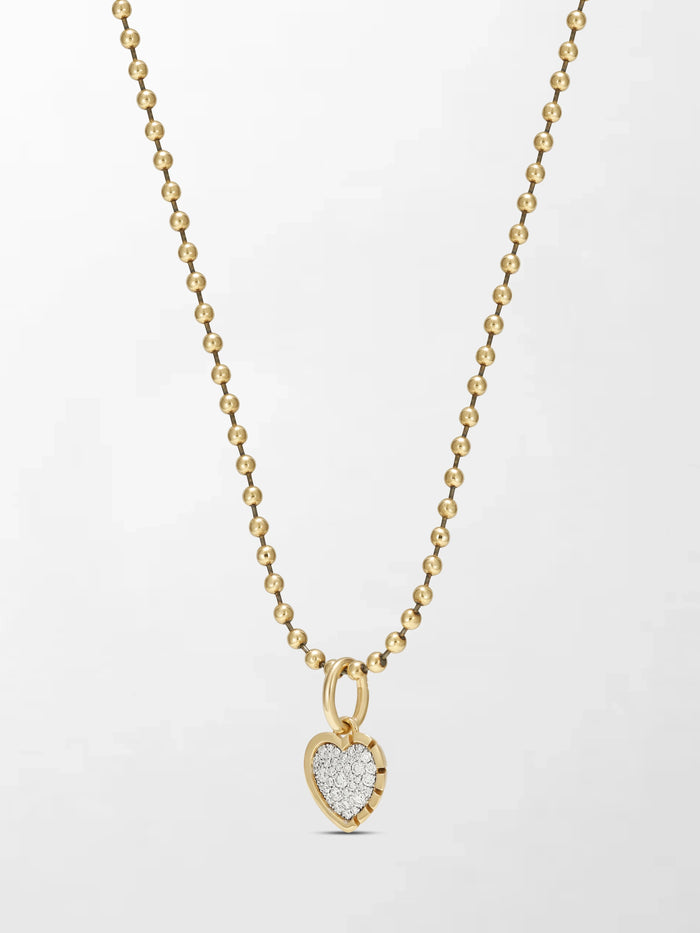 Split Bezel Heartlight Pendant with Ball Chain
