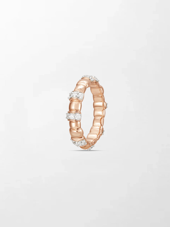 Sleek Rose Grooved Band