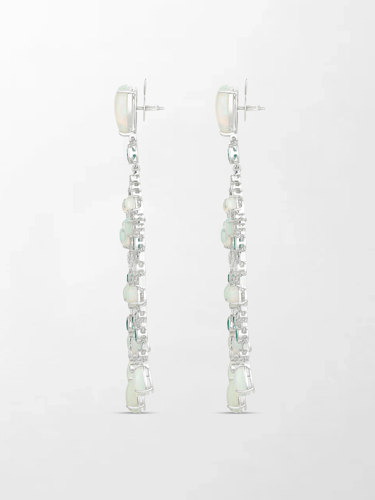 Moonlit Opal Chandelier Earrings