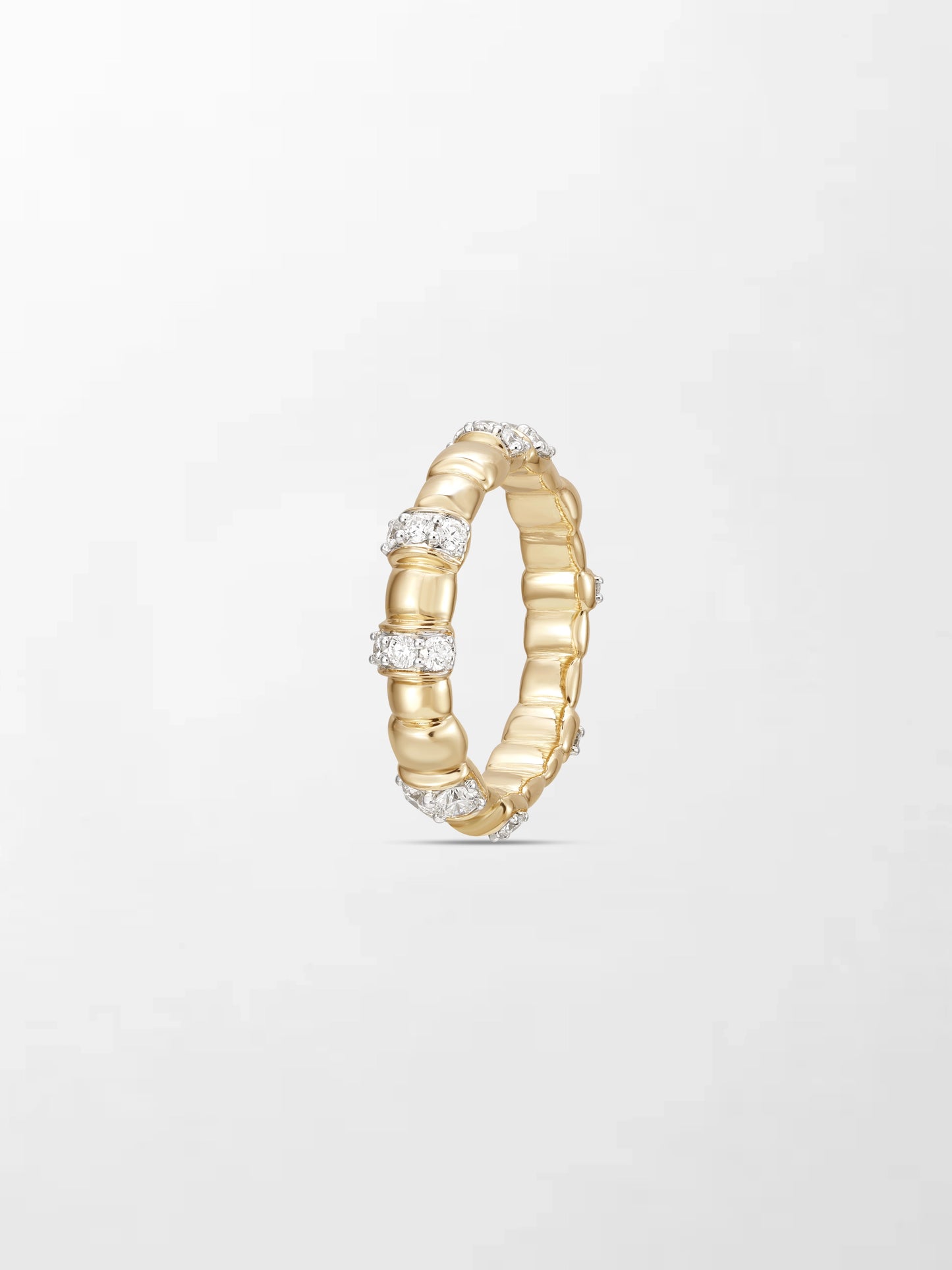 Sleek Gold Grooved Band