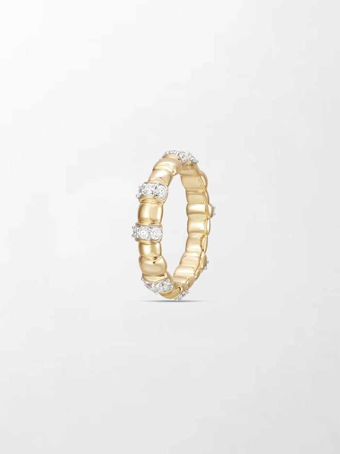 Sleek Gold Grooved Band
