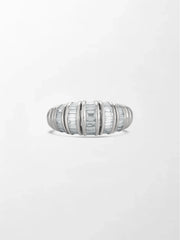 Snow Tapered Baguette Ring