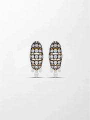 Midnight Grid Diamond Earring
