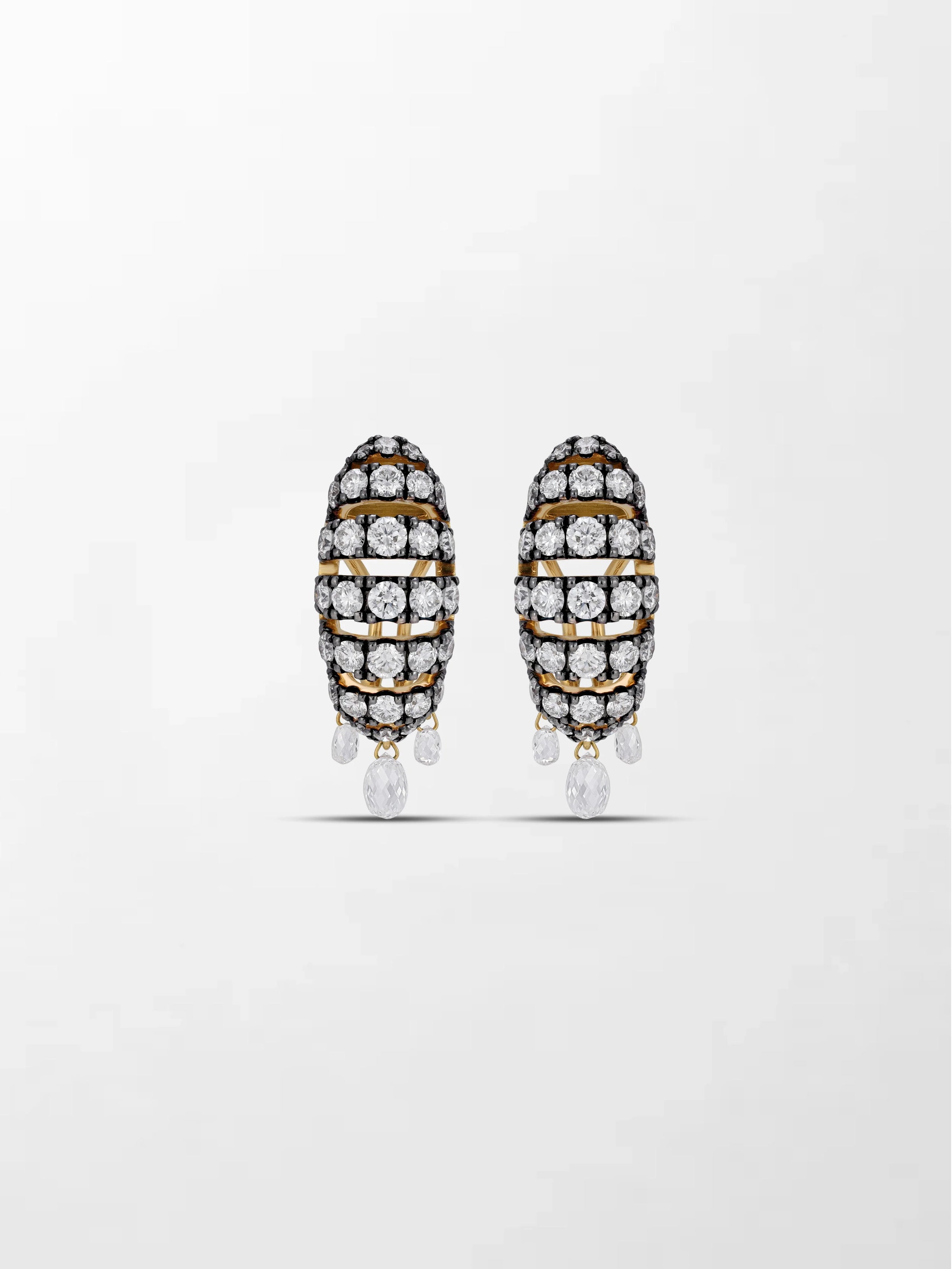 Midnight Grid Diamond Earring