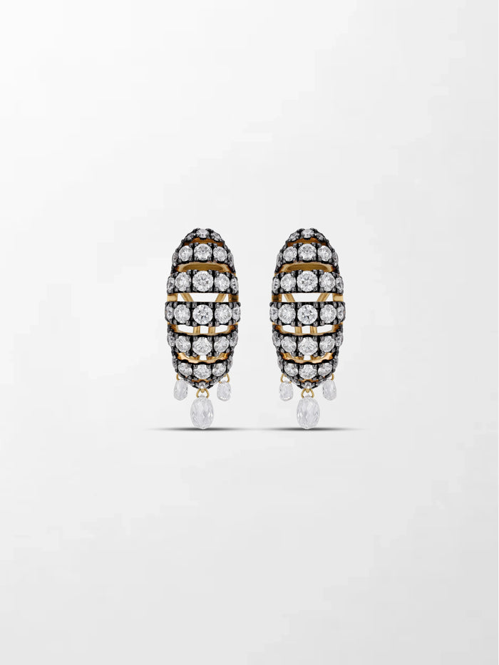 Midnight Grid Diamond Earring
