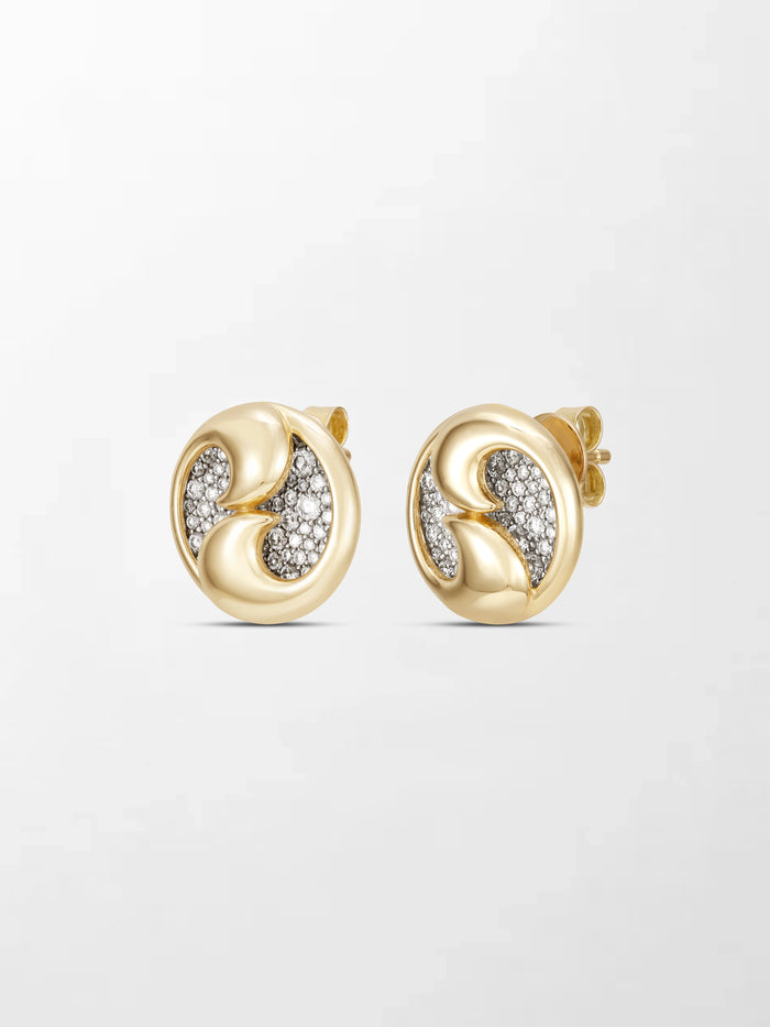 Yin - Yang Flick Diamond Studs