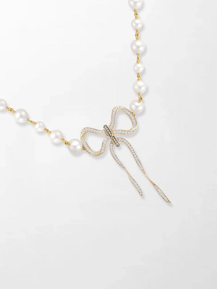 Akoya Pearl Flick-Tie Necklace